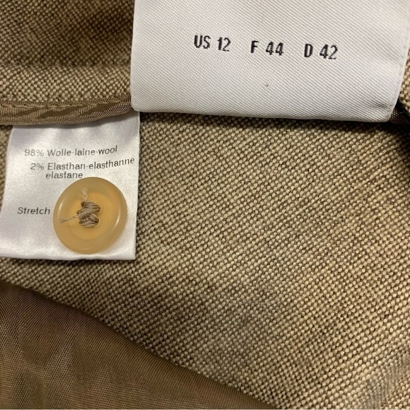 Akris Punto tan brown wool trousers dress pants Sz 12 - Picture 7 of 13